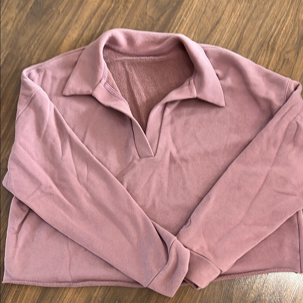 Women's Pink Vuori cropped sweatshirt